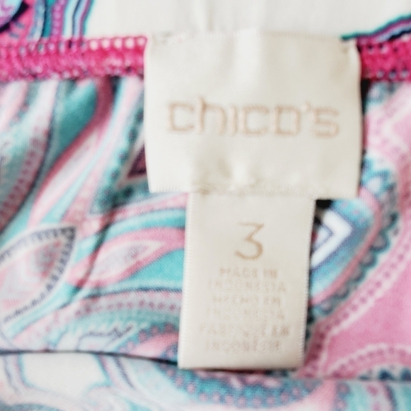 Chico's Paisley Scarf Print Maxi Skirt Size 3 US XL/16 Stretch Pull-on Floral - Picture 10 of 11